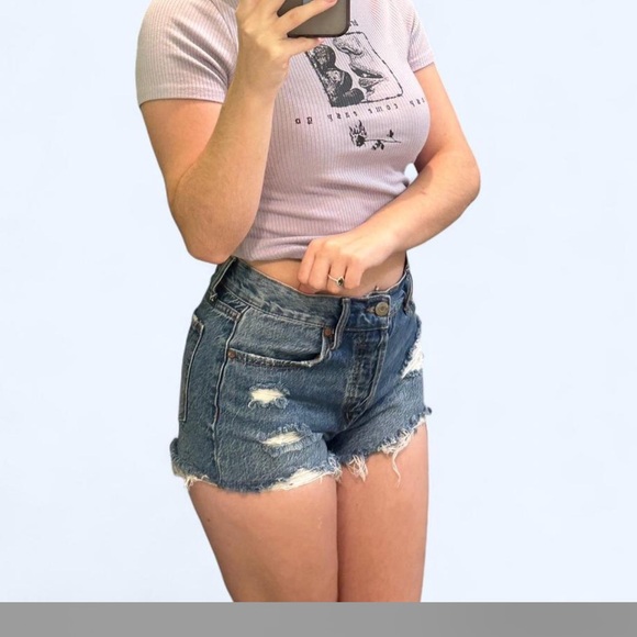 Aeropostale Pants - Aeropostale Blue Distressed Jean Shorts